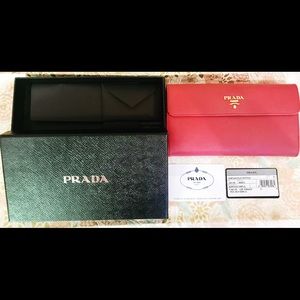 Prada Wallet Largest Original Pink